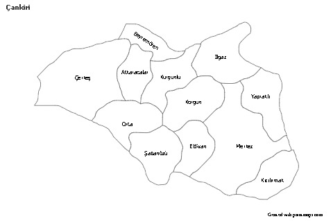 Sample Maps for Çankiri (black-white)