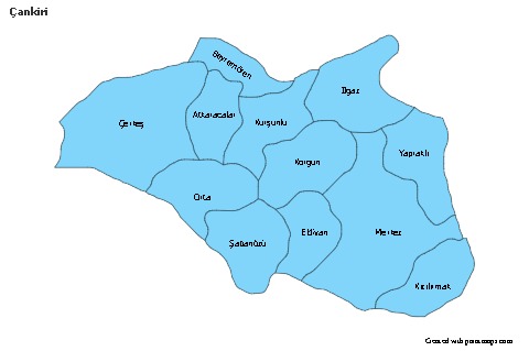 Sample Maps for Çankiri (blue)