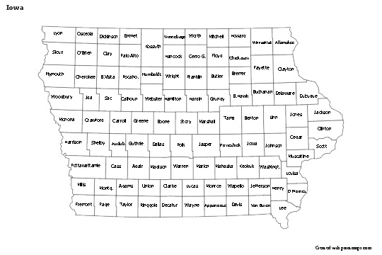 Sample Maps for Iowa (black-white)