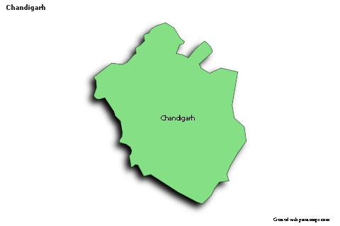 Chandigarh için Örnek Haritalar (renkli,gölgeli)