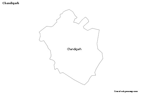 Chandigarh için Örnek Haritalar (siyah-beyaz)