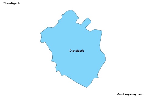 Chandigarh için Örnek Haritalar (mavi)