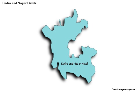Dadra and Nagar Haveli için Örnek Haritalar (renkli,gölgeli)