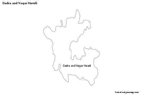 Dadra and Nagar Haveli için Örnek Haritalar (siyah-beyaz)