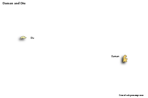 Sample Maps for Daman and Diu (colored,shadowy)