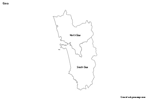 Goa için Örnek Haritalar (siyah-beyaz)
