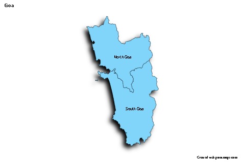 Goa için Örnek Haritalar (mavi,gölgeli)