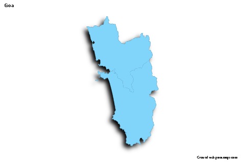 Goa için Örnek Haritalar (mavi,anahat,gölgeli)
