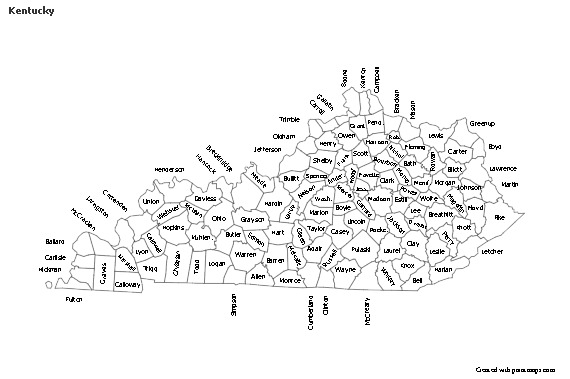 Sample Maps for Kentucky (black-white)