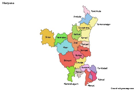 Sample Maps for Haryana (colored)