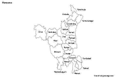 Sample Maps for Haryana (black-white)
