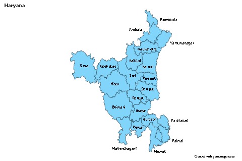 Sample Maps for Haryana (blue)