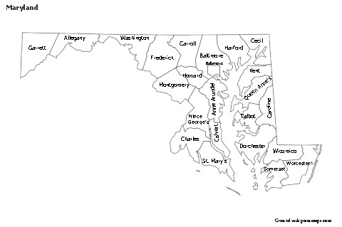 Sample Maps for Maryland (black-white)