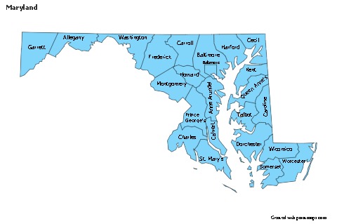 Sample Maps for Maryland (blue)