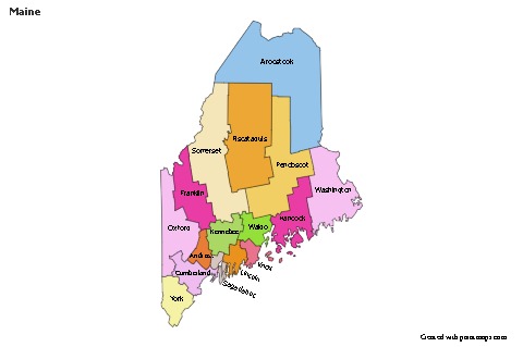Sample Maps for Maine (colored)