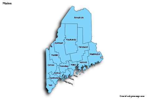 Sample Maps for Maine (blue,shadowy)