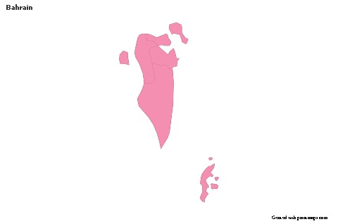 Sample Maps for Bahrain (pink,outline)