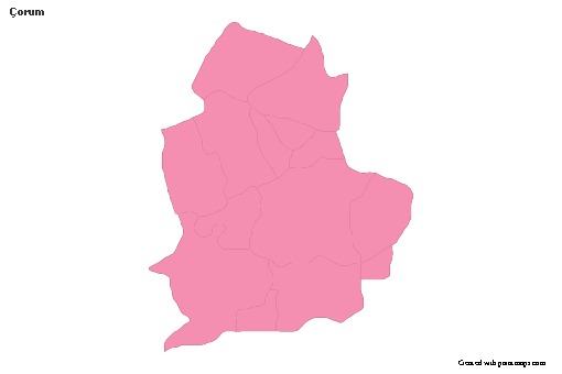 Sample Maps for Çorum (pink,outline)