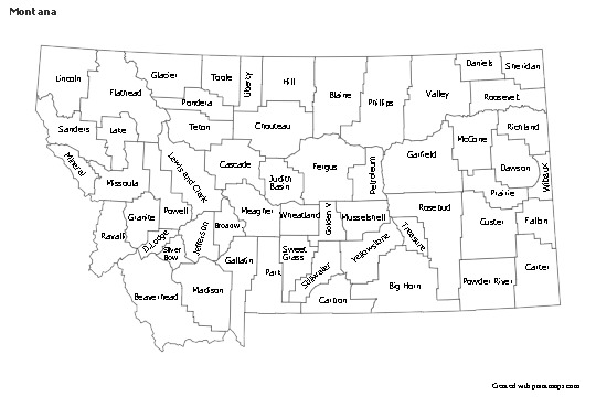Sample Maps for Montana (black-white)