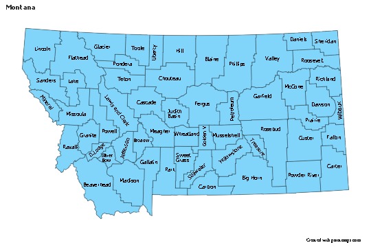 Sample Maps for Montana (blue)