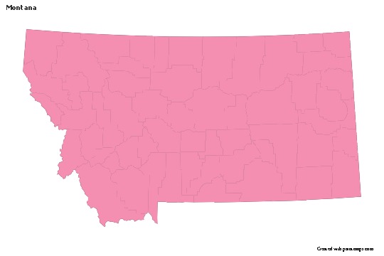 Sample Maps for Montana (pink,outline)