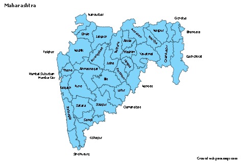 Mapas de muestra para Maharashtra (azul)