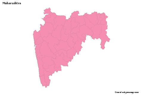 Mapas de muestra para Maharashtra (rosa,contorno)