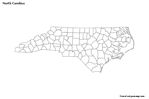 Mapas de muestra para Carolina del Norte (blanco-negro)