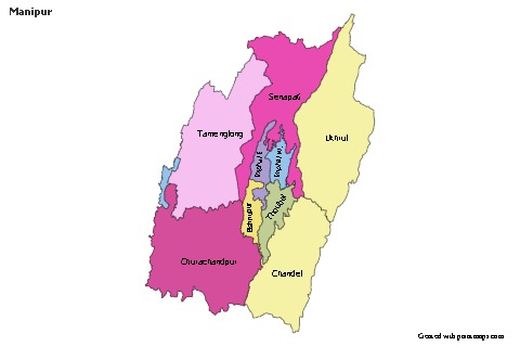 Manipur için Örnek Haritalar (renkli)