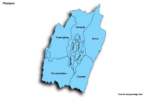 Manipur için Örnek Haritalar (mavi,gölgeli)