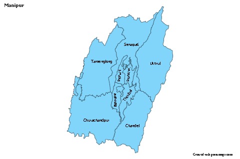 Manipur için Örnek Haritalar (mavi)