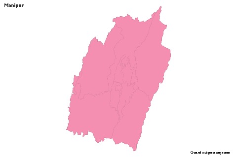 Manipur için Örnek Haritalar (pembe,anahat)