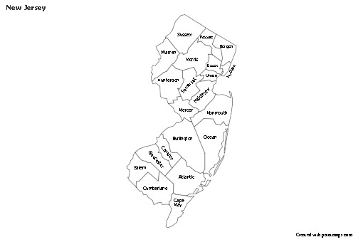 Sample Maps for New Jersey (black-white)