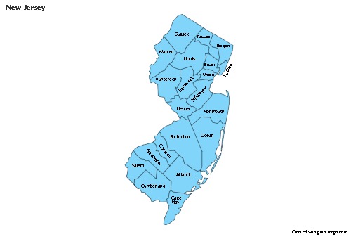 Sample Maps for New Jersey (blue)