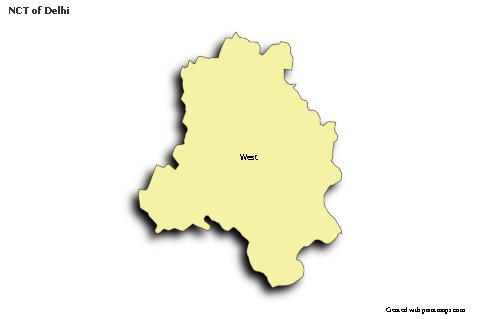 NCT of Delhi için Örnek Haritalar (renkli,gölgeli)
