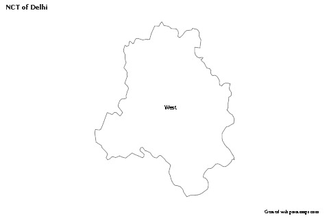NCT of Delhi için Örnek Haritalar (siyah-beyaz)