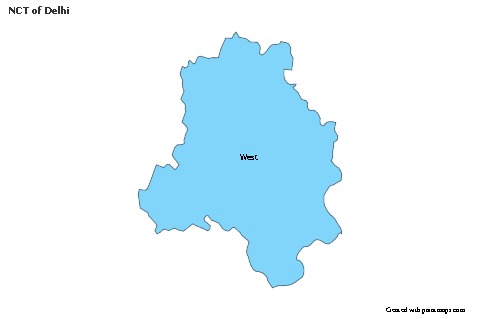 NCT of Delhi için Örnek Haritalar (mavi)