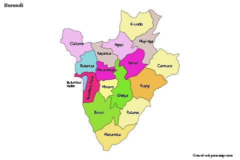 Sample Maps for Burundi (black-white,shadowy)