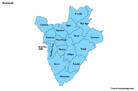 Sample Maps for Burundi (blue)