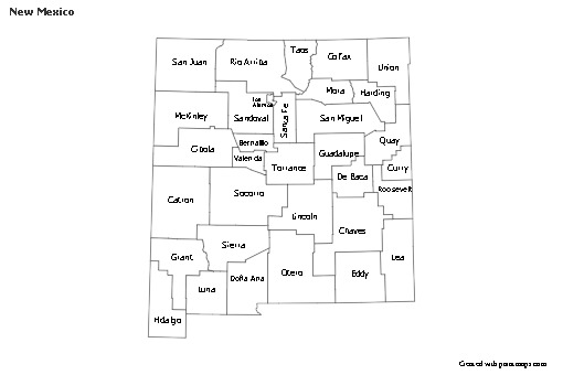 Sample Maps for New Mexico (black-white)