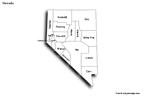 Sample Maps for Nevada (black-white,shadowy)