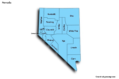 Sample Maps for Nevada (blue,shadowy)