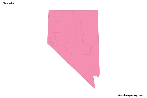 Sample Maps for Nevada (pink,outline)
