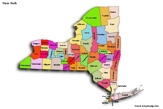 Sample Maps for New York (colored,shadowy)