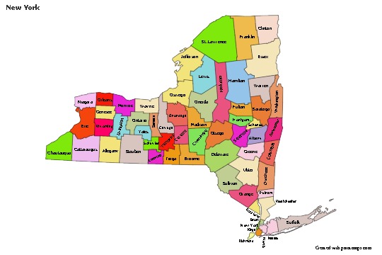 Sample Maps for New York (colored)