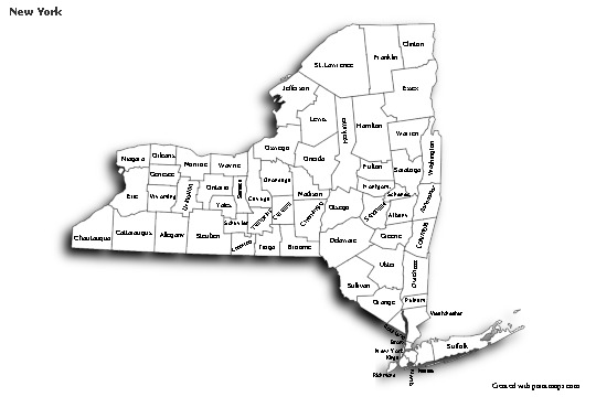 Sample Maps for New York (black-white,shadowy)