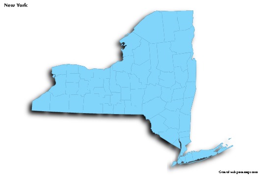 Sample Maps for New York (blue,outline,shadowy)