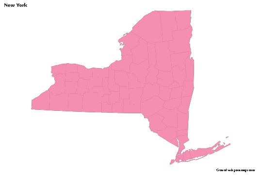 Sample Maps for New York (pink,outline)