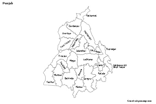Sample Maps for Punjab (black-white)