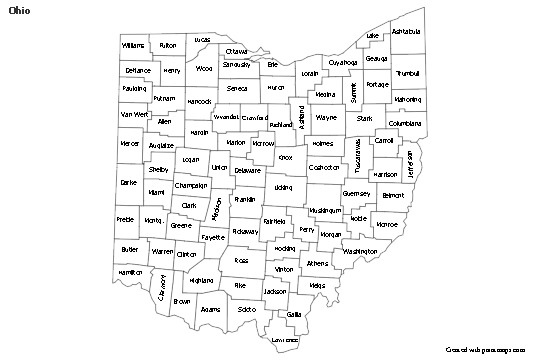 Sample Maps for Ohio (black-white)